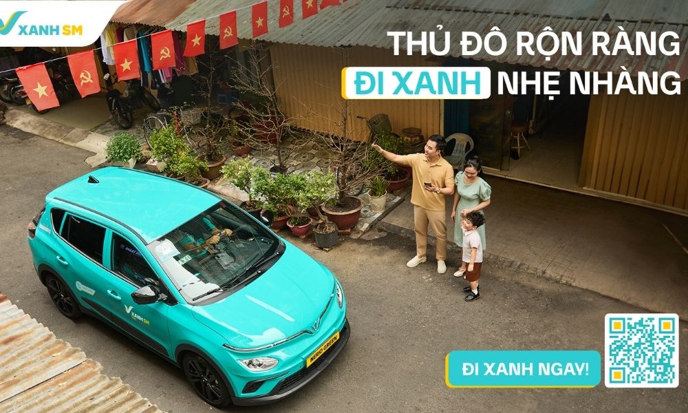 Xanh SM là lựa chọn di chuyển quen thuộc của nhiều gia đình khi muốn di chuyển ra ngoại ô Hà Nội