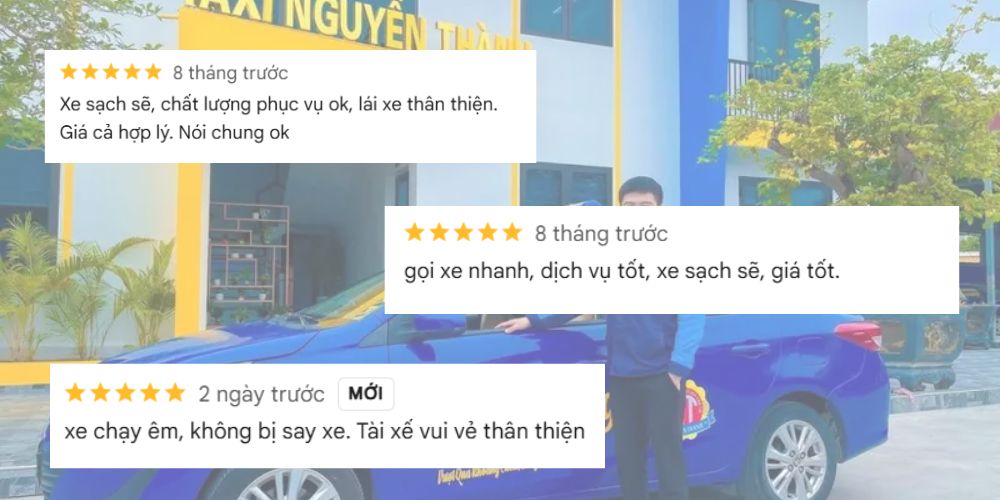 Feedback khách hàng về dịch vụ taxi Nguyễn Thành 