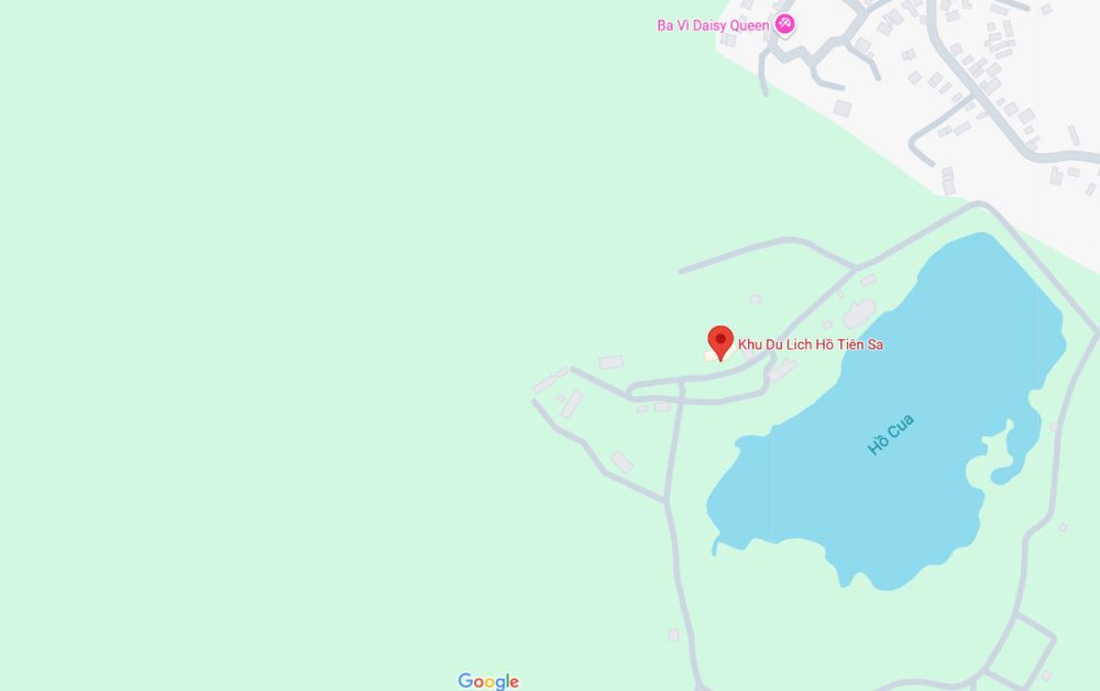 Khu du lịch hồ TIên Sa bên cạnh hồ Cua tại Ba Vì, Hà Nội (Ảnh: Google Maps)