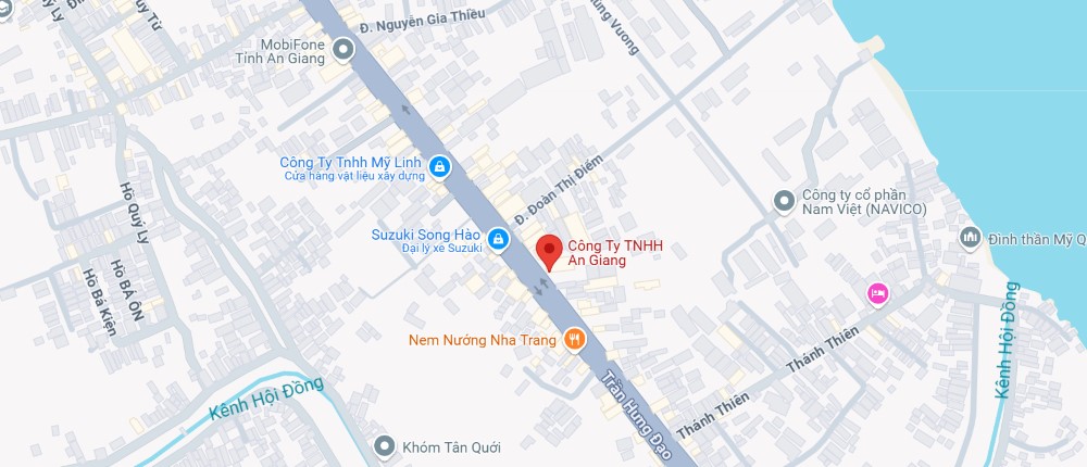 Địa chỉ văn phòng taxi Mai Linh tại An Giang (Ảnh: Google Maps)
