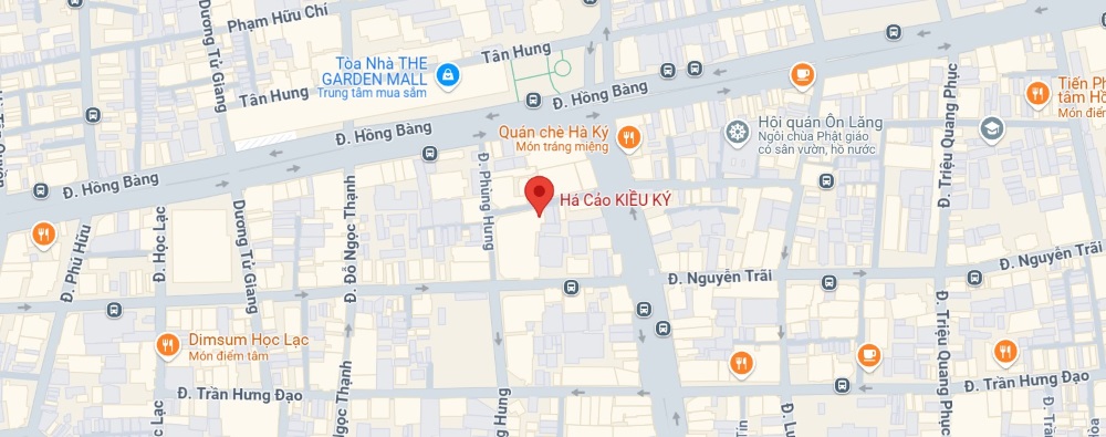 Vị trí của quán há cảo Kiều Ký trên bản đồ (Ảnh: Google Maps)