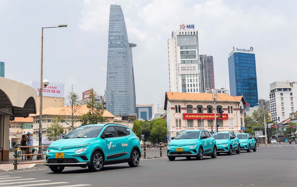 Thị trường taxi sôi động ở thành phố Hồ Chí Minh (Ảnh: Xanh SM)