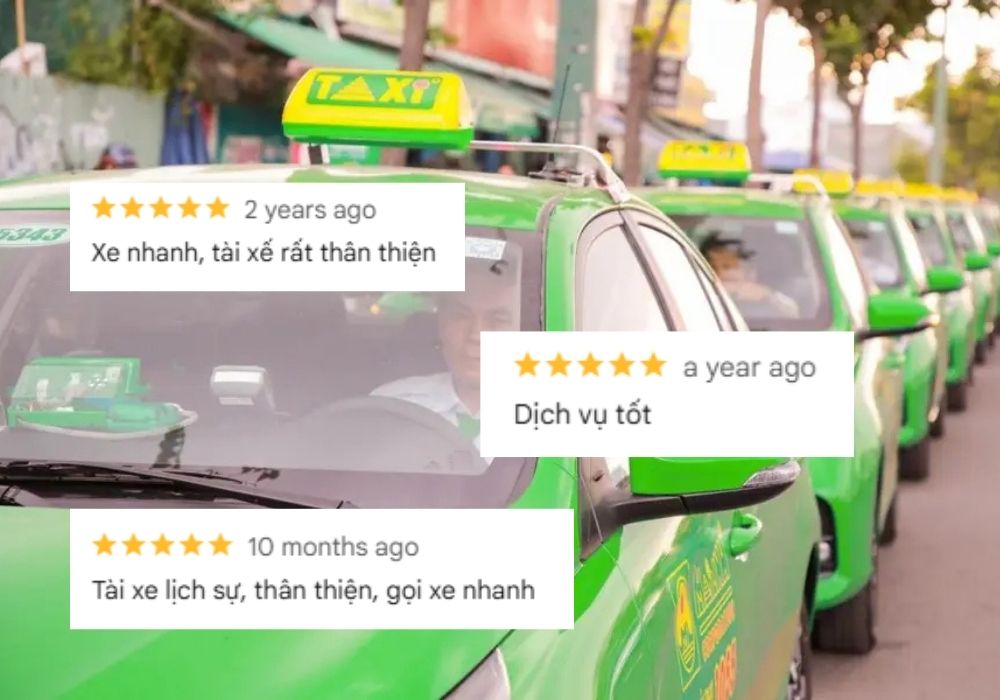 Hành khách luôn đánh giá 5 sao cho chất lượng dịch vụ của Taxi Mai Linh (Ảnh: Sưu tầm Internet)