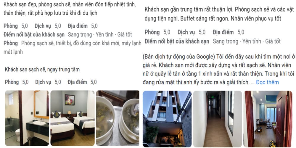 Đánh giá của khách hàng về khách sạn Royal Khanh Phu Yen trên Google Maps 