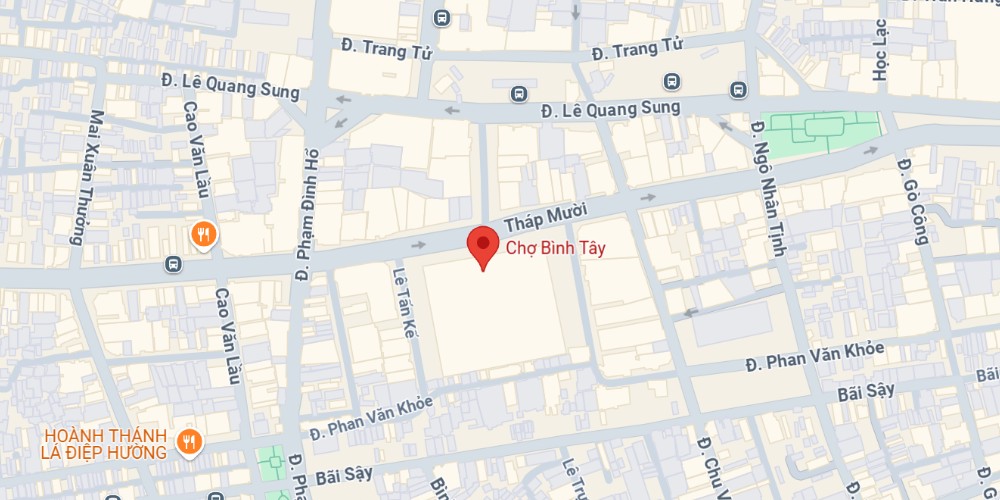 Vị trí của chợ trên bản đồ (Ảnh: Google Maps)