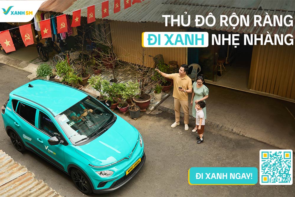 Dịch vụ xe taxi Xanh SM sẽ giúp bạn đi đến làng nghề Triều Khúc nhanh chóng (Ảnh: Xanh SM)