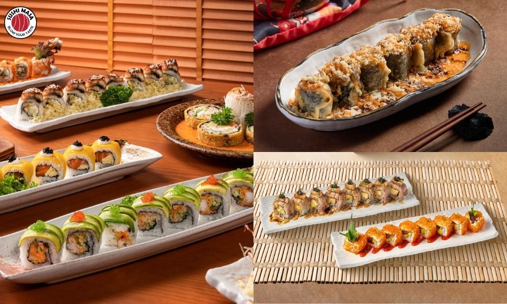 Trải nghiệm sushi tươi ngon với nhiều màu sắc hấp dẫn