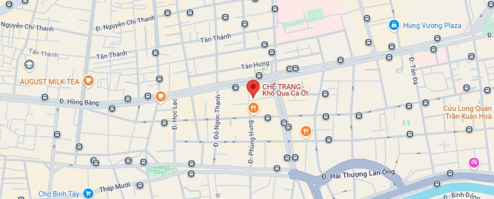 Vị trí của quán chế Trang trên bản đồ (Ảnh: Google Maps)