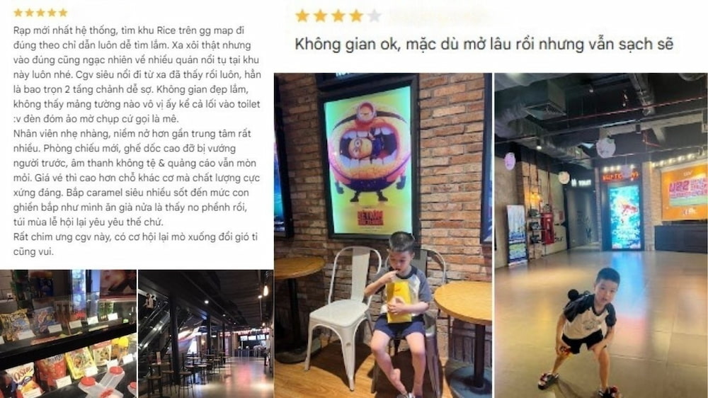 Khách hàng hài lòng với chất lượng tại CGV Rice City Linh Đàm 