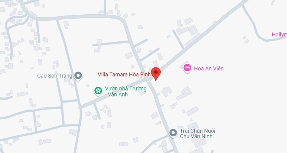 Tamara Villa Hòa Bình tọa lạc tại xóm Suối Yên, xã Cư Yên, huyện Lương Sơn 