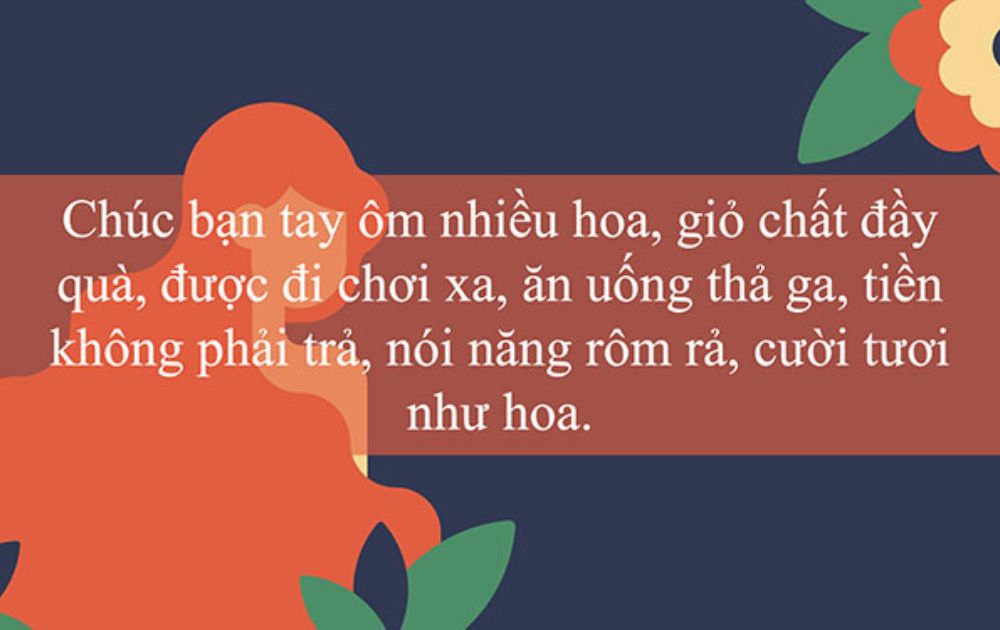 Lời chúc 8/3 hài hước cho bạn bè (Ảnh: voh.com.vn)