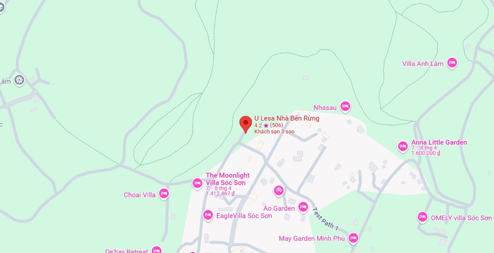 Địa chỉ Nhà Bên Rừng tại Sóc Sơn (Ảnh: Google Maps)