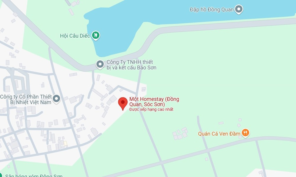 Một Homestay nằm gần hồ Đồng Quan 