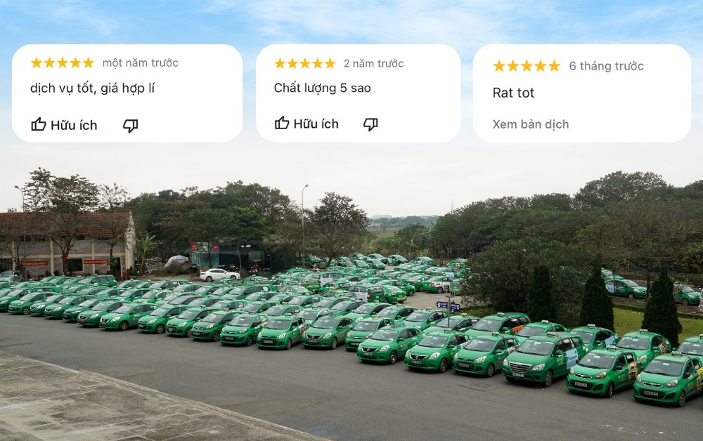 Một số đánh giá về dịch vụ taxi Mai Linh được tổng hợp trên Google Maps (Ảnh: Google Maps)