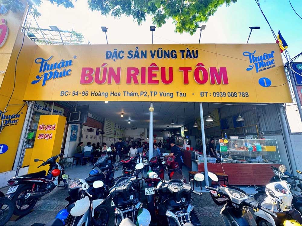 Bún riêu tôm Thuận Phúc (Ảnh: Ăn chơi Vũng Tàu)