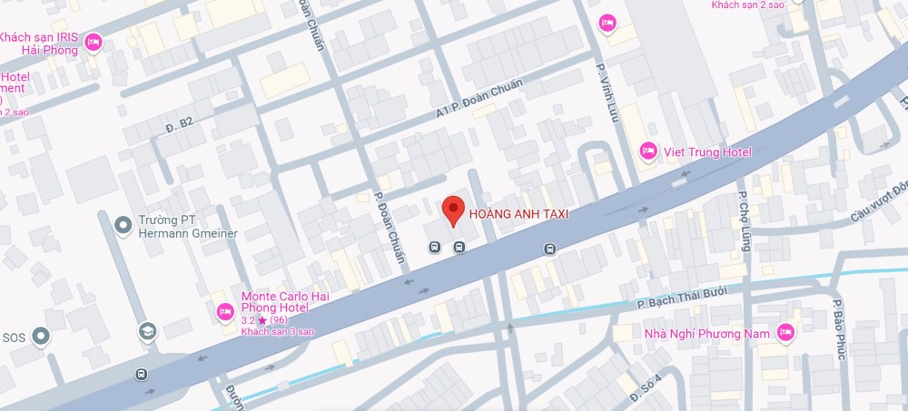 Địa chỉ văn phòng Hoàng Anh Taxi tại Hải Phòng (Ảnh: Google Maps)