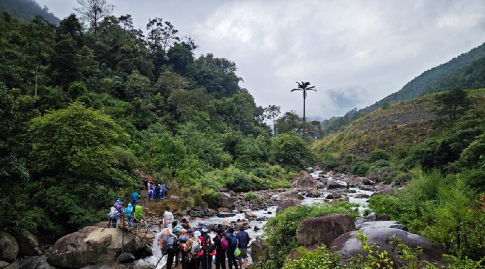 Hoạt động trekking, leo núi tại khu du lịch Đồng Mô (Ảnh: Sưu tầm Internet)