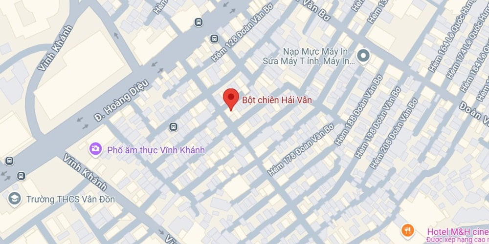 Bột Chiên Hải Vân là quán ăn trứ danh nằm trên đường ăn vặt Quận 4 (Ảnh: Google Maps)