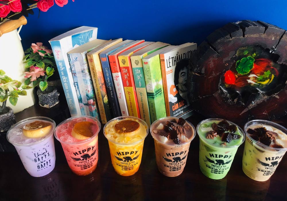 Trà sữa béo thơm, topping đa dạng, tha hồ chọn theo sở thích (Ảnh: HIPPY Coffee & Milk Tea Phú Yên)