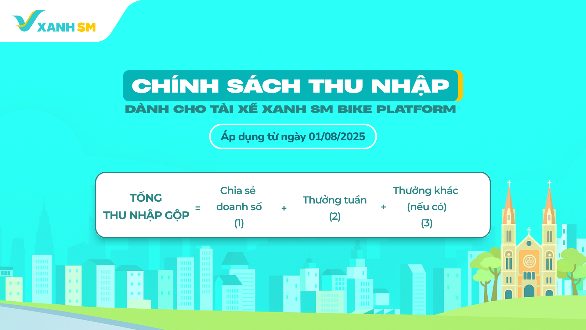 Chính sách thu nhập Xanh SM Bike Platform