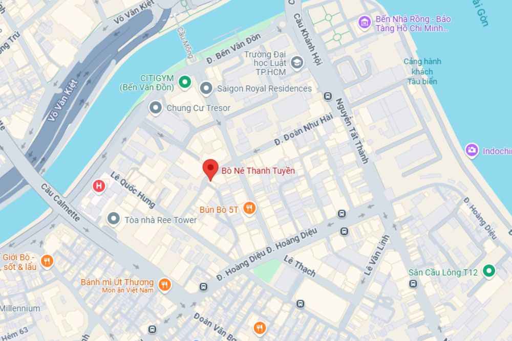 Địa chỉ quán bò né Quận 4 Thanh Tuyền (Ảnh: Google Maps)