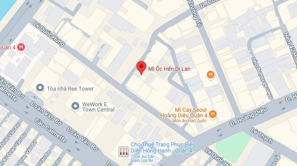 Mì Ốc Hến Dì Lan nép mình trong con hẻm nhỏ tại 20/23 Nguyễn Trường Tộ (Ảnh: Google Maps)