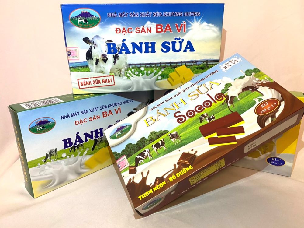 Bánh sữa thích hợp để biếu, tặng cả trong các dịp lễ, Tết (Ảnh: Đặc sản Ba Vì)