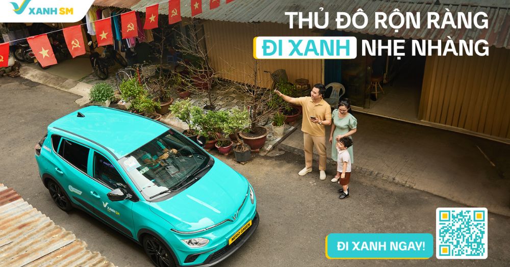 Lựa chọn ngay Xanh SM để di chuyển tại Hà Nội (Ảnh: Xanh SM)