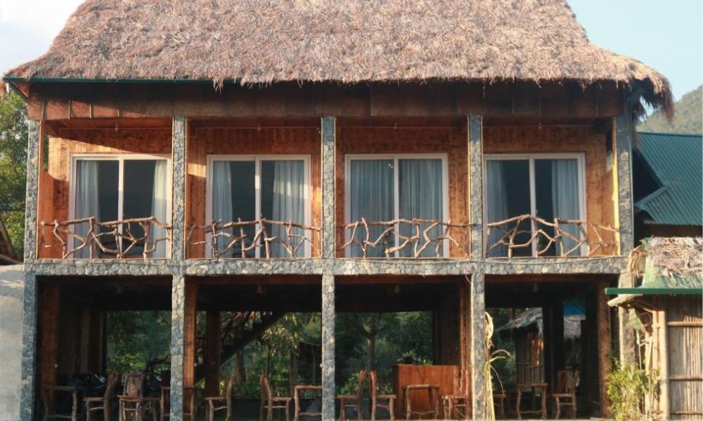 Homestay kết hợp hài hòa giữa kiến trúc truyền thống và nét hiện đại 