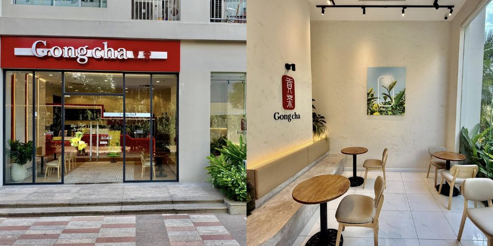 Không gian tại một số cửa hàng Gong Cha Hồ Chí Minh 