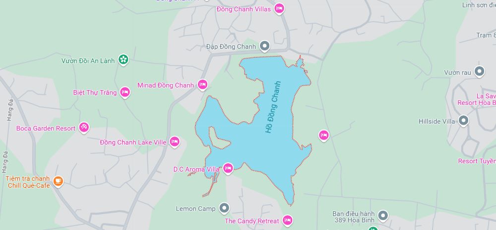 Địa chỉ hồ trên bản đồ điện tử (Ảnh: Google Maps)