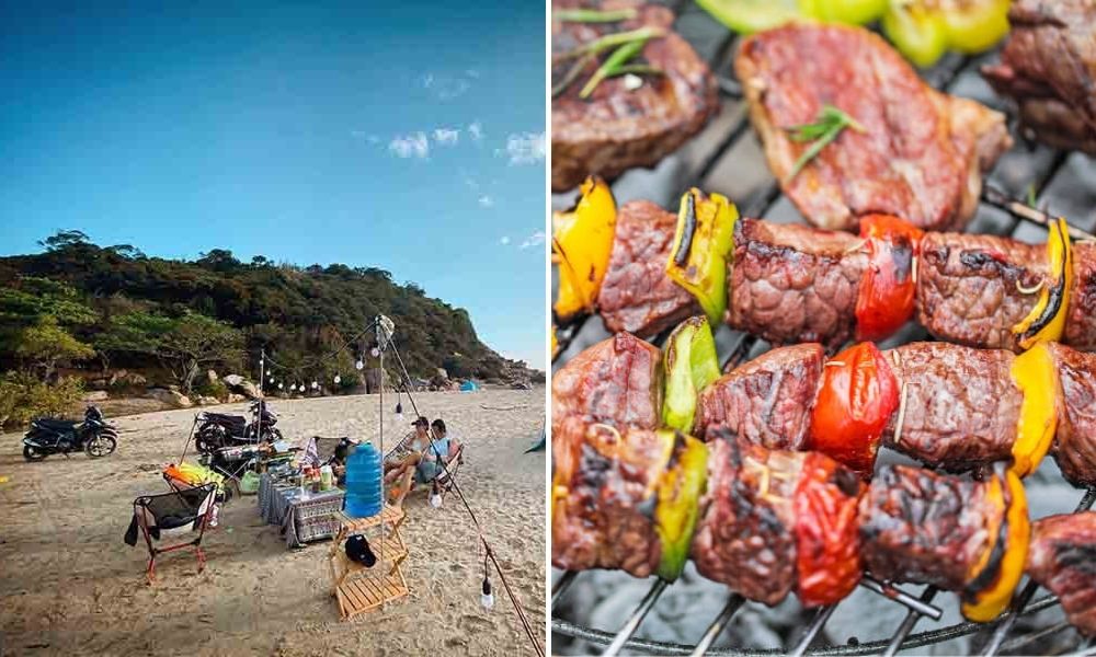 Tận hưởng bữa tiệc BBQ ngon lành trên bãi biển Hồ Cốc Bà Rịa Vũng Tàu