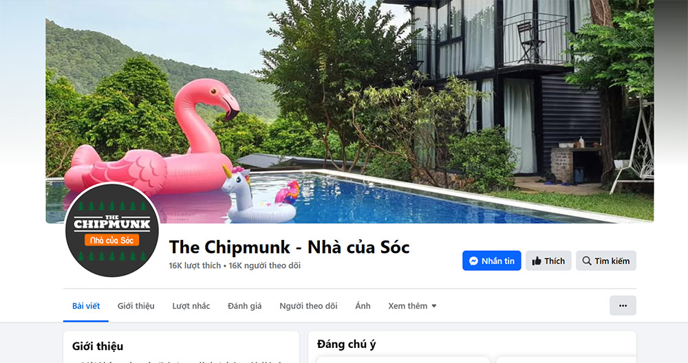 Bạn có thể đặt phòng ngay tại trang fanpage The Chipmunk (Ảnh: The Chipmunk)