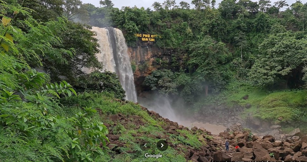 Thác Phú Cường tuyệt đẹp nằm tại xã Dun huyện Chư Sê (Ảnh: Google Maps)