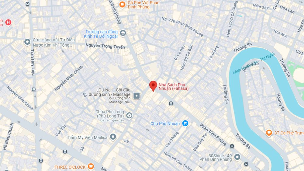 Địa chỉ nhà sách Fahasa tại Quận Phú Nhuận (Ảnh: Google Maps)