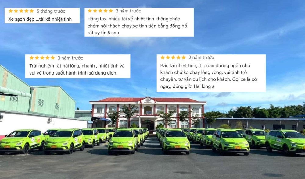 Nhờ chất lượng dịch vụ tốt, giá rẻ taxi Nam Thắng nhận được nhiều đánh giá tốt trên Google Maps (Ảnh: Google Maps)