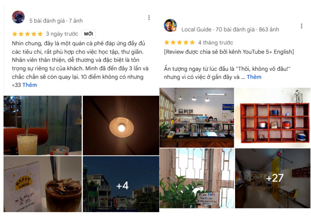 Những phản hồi từ thực khách đến quán Tufa Cafe