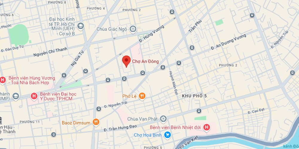 Vị trí của chợ trên bản đồ (Ảnh: Google Maps)