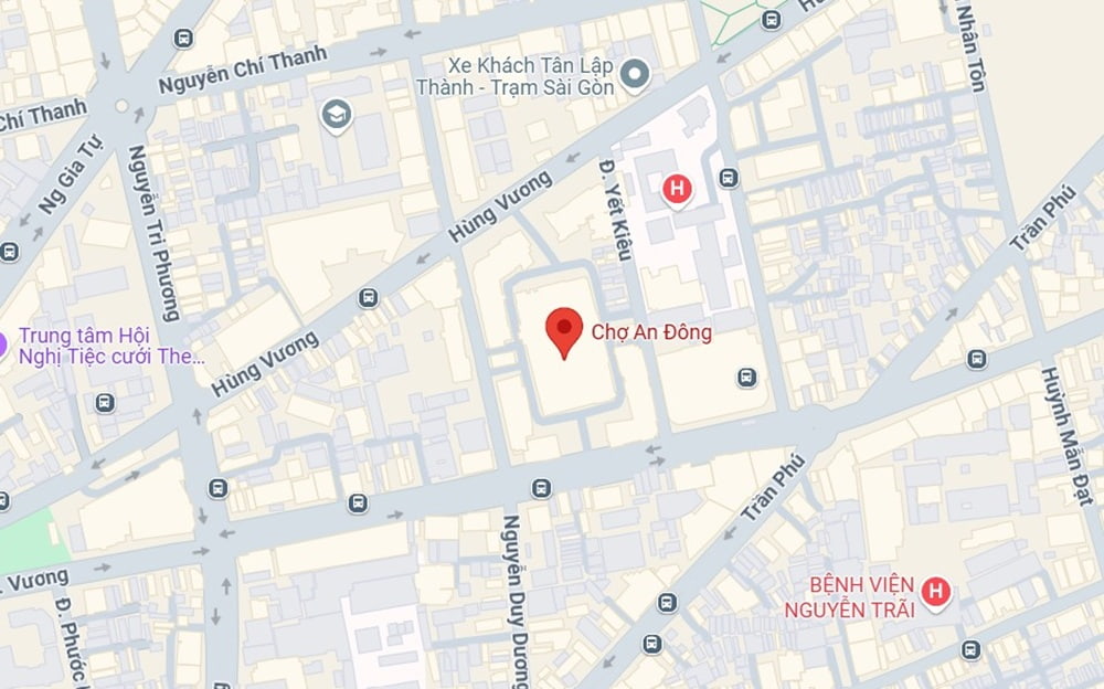 Địa chỉ của chợ An Đông (Ảnh: Google Maps)