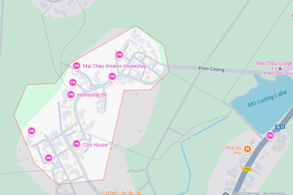 Bản Lác tại xã Chiềng Châu, Hòa Bình (Ảnh: Google Maps)