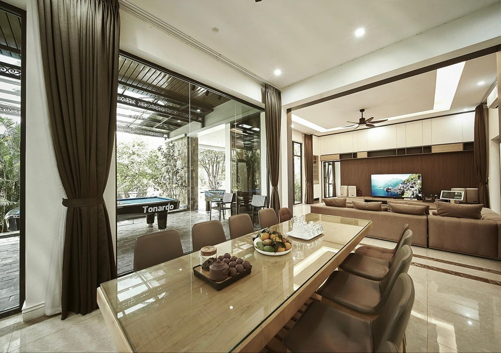 Villa Tamara Hòa Bình sở hữu kiến trúc một tầng trải rộng rãi 