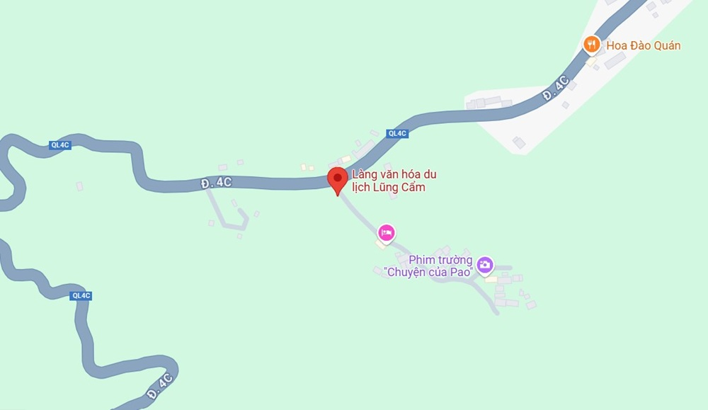 Địa chỉ của Làng văn hóa du lịch Lũng Cẩm (Ảnh: Google Maps)