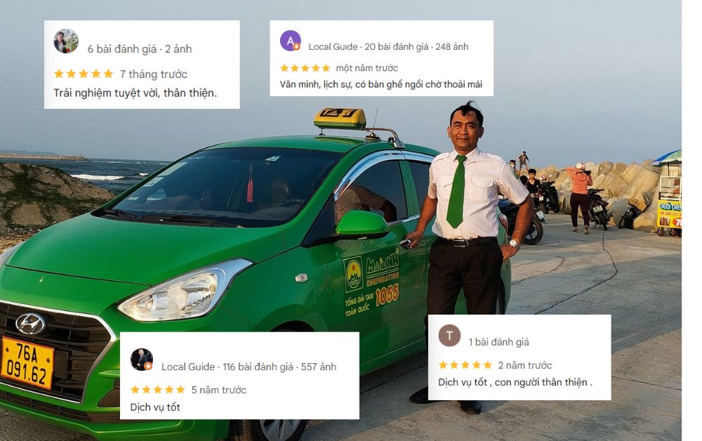 Khách hàng đánh giá cao về thái độ thân thiện và chất lượng dịch vụ của nhân viên taxi Mai Linh (Ảnh: Google Maps)