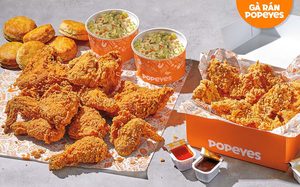 Các combo gà rán cực tiết kiệm có tại Popeyes (Ảnh: Sưu tầm Internet)