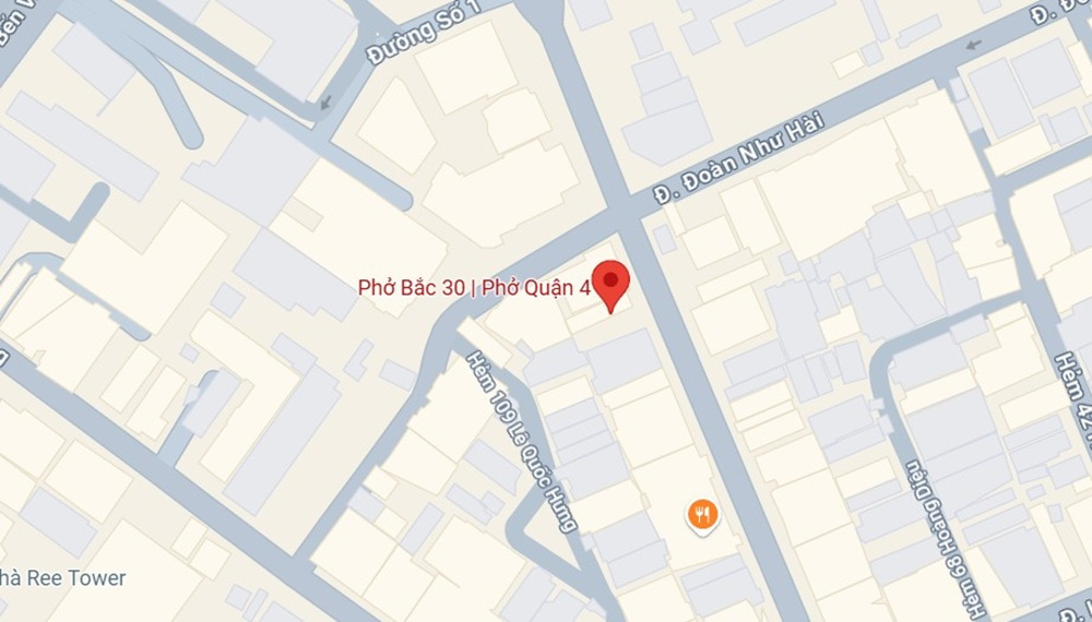 Phở Bắc 30 nằm tại 30 Nguyễn Trường Tộ, Phường 12, Quận 4 (Ảnh: Google Maps)