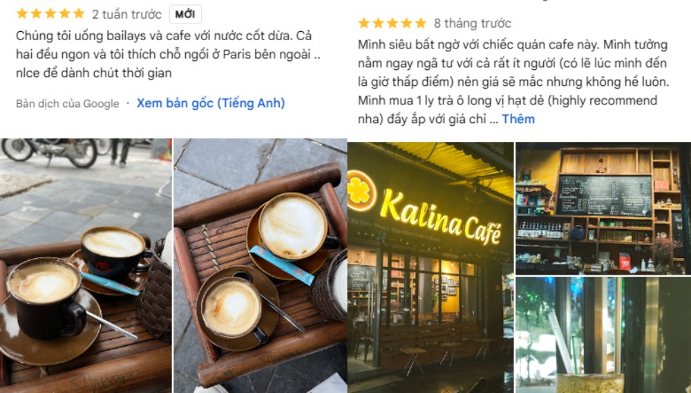 Khách hàng đánh giá quán có cà phê ngon, giá hợp lý (Ảnh: Google Maps)