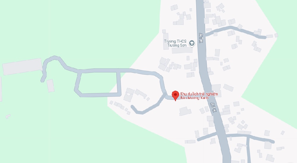 Bản đồ di chuyển đến khu du lịch bản Mường Xanh (Ảnh: Google Map)