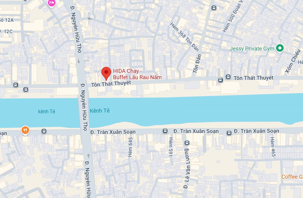 HIDA Chay nằm trên mặt đường Tôn Thất Thuyết (Ảnh: Google Maps)