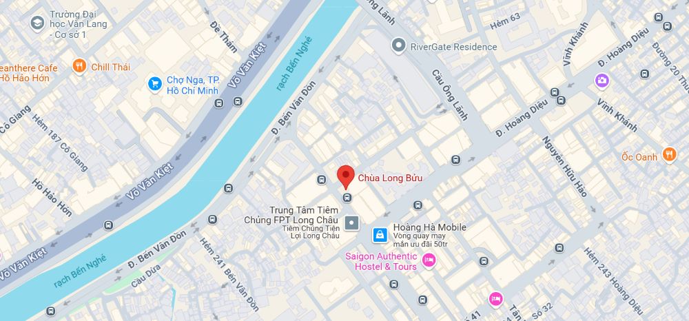 Địa chỉ chùa Long Bửu q4 trên bản đồ điện tử (Ảnh: Google Maps)