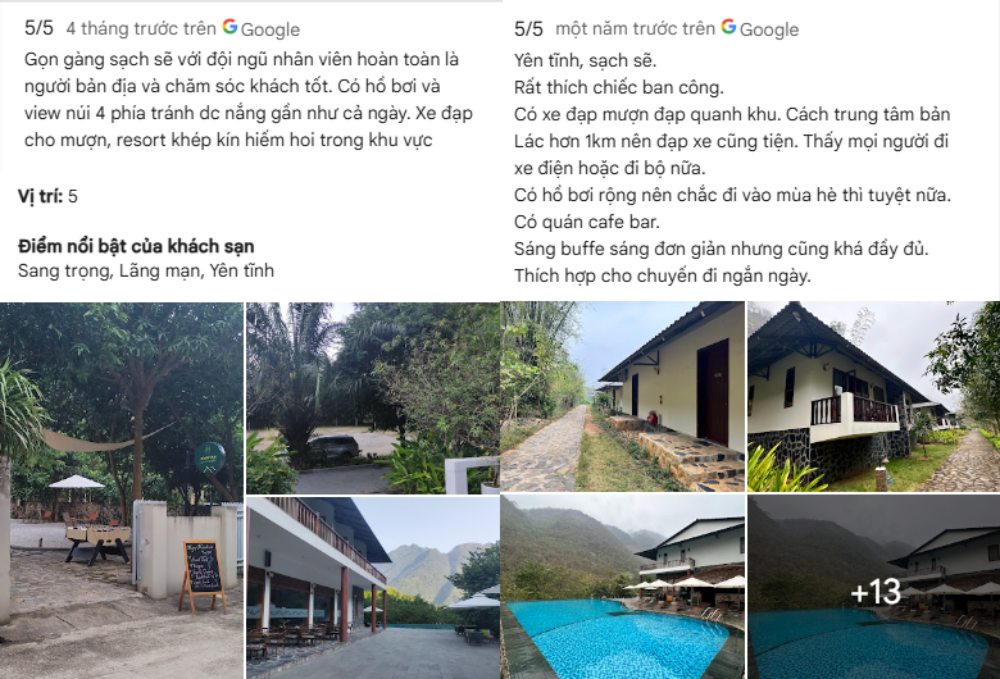 Review Mai Châu Mountain View Resort chân thực từ nhiều du khách (Ảnh: Google Maps)